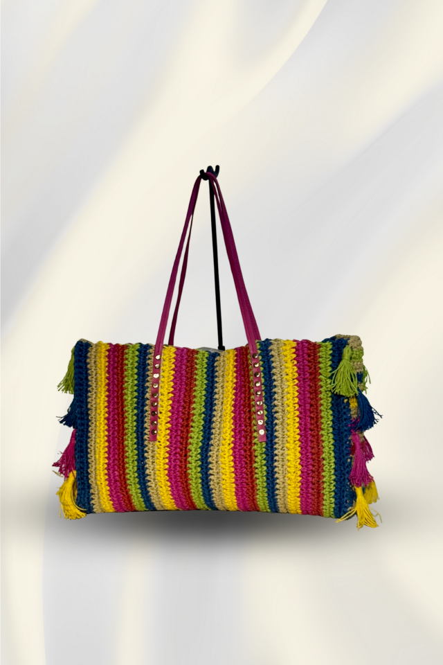 Renkli Püskül Tote – Enerjik Özgürlük