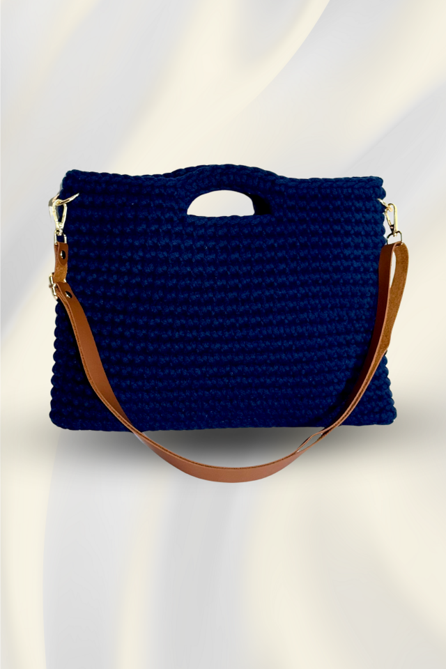 Örgü Laptop Çantası – Lacivert