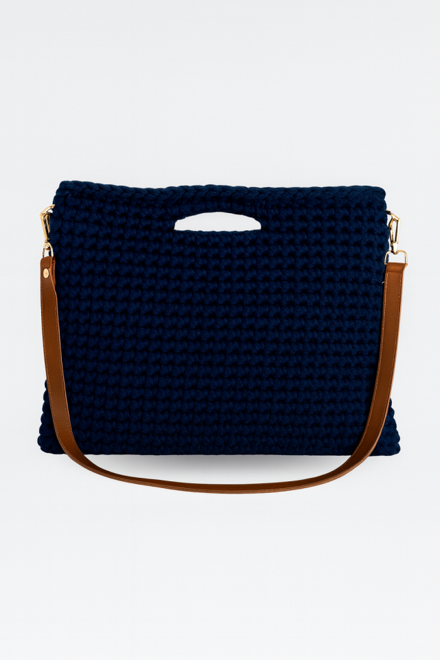 Örgü Laptop Çantası – Lacivert