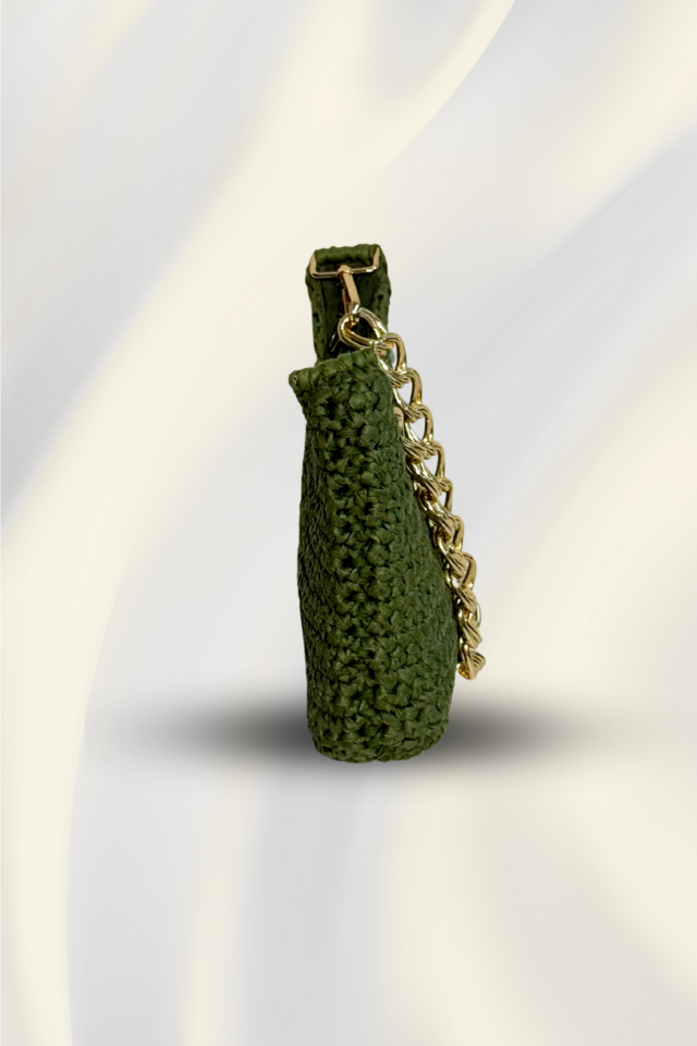 Rafya Omuz Çantası – Haki