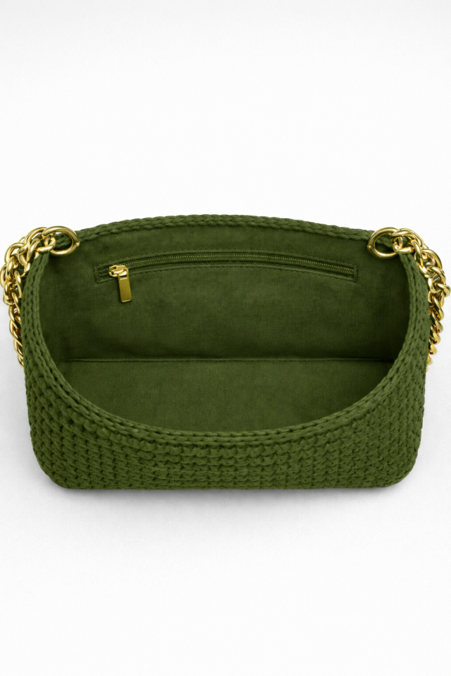 Rafya Omuz Çantası – Haki