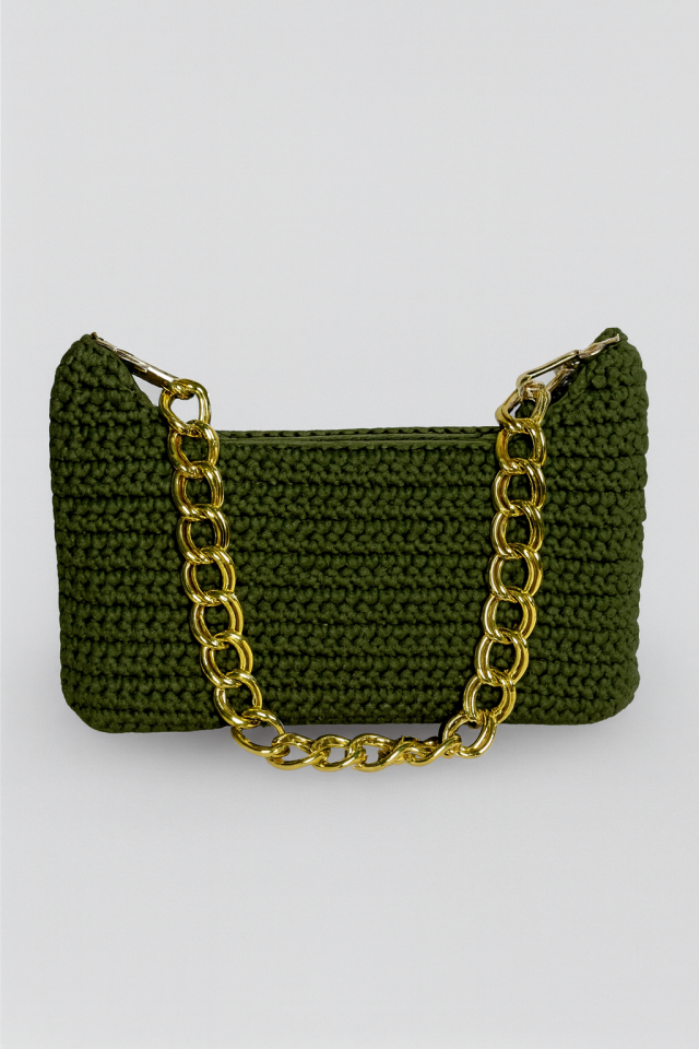 Rafya Omuz Çantası – Haki