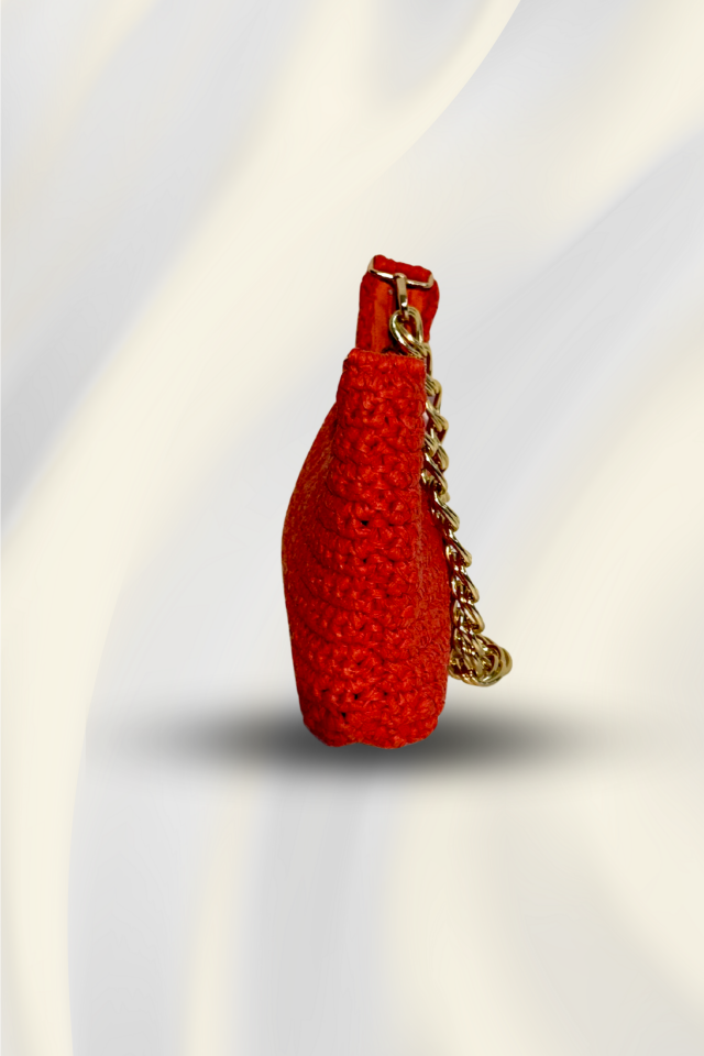 Rafya Omuz Çantası – Kırmızı