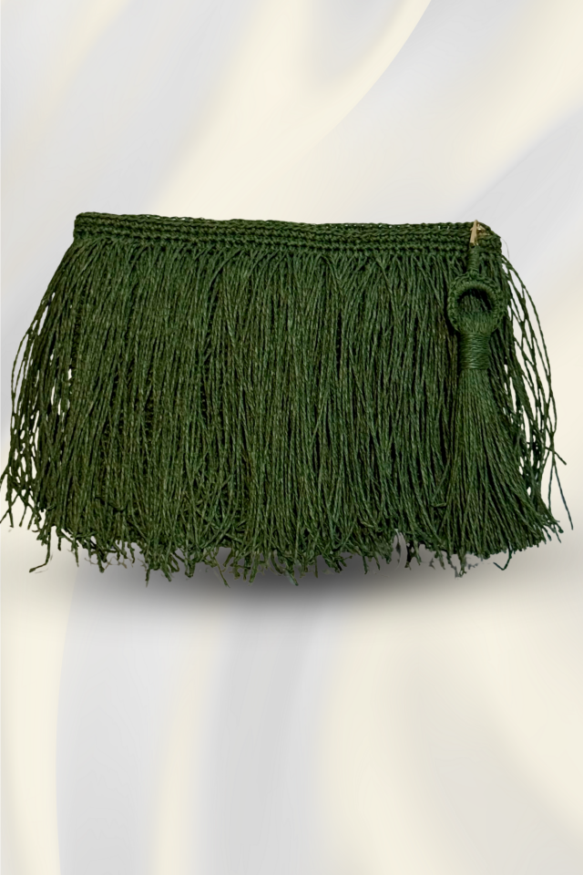 Püskül Clutch – Koyu Yeşil