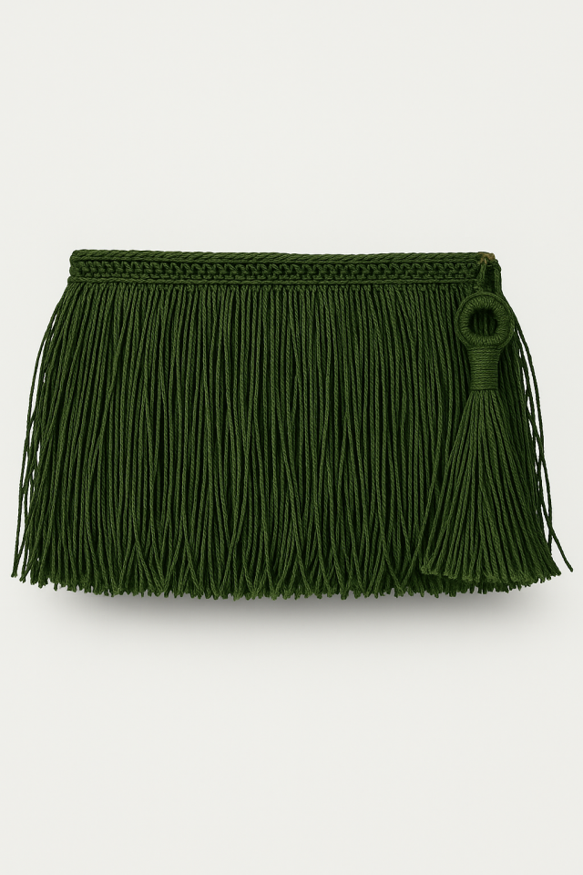 Püskül Clutch – Koyu Yeşil