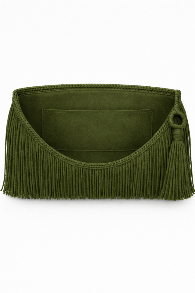 Püskül Clutch – Koyu Yeşil