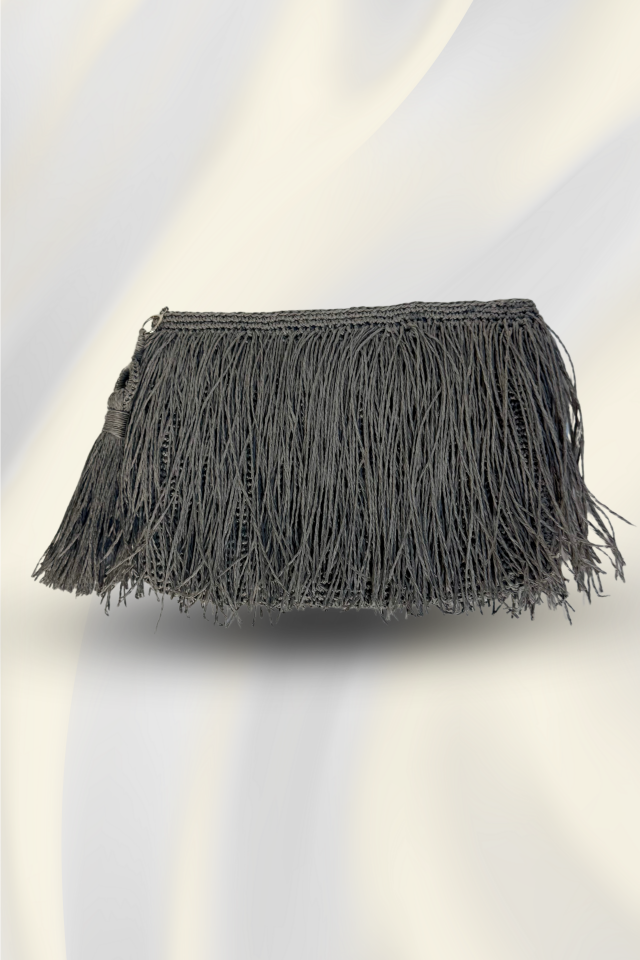 Püskül Clutch – Gri