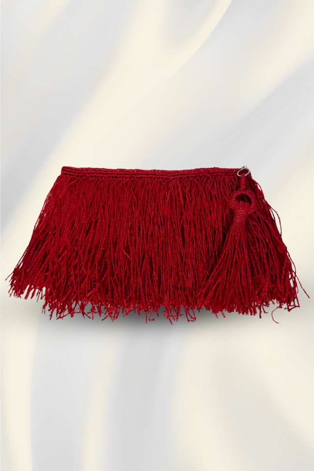 Püskül Clutch – Kırmızı