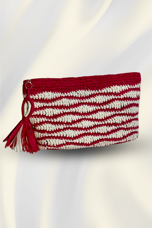 Dalga Clutch – Pembe&Beyaz