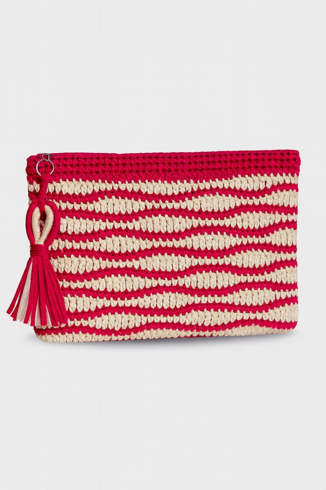 Dalga Clutch – Pembe&Beyaz
