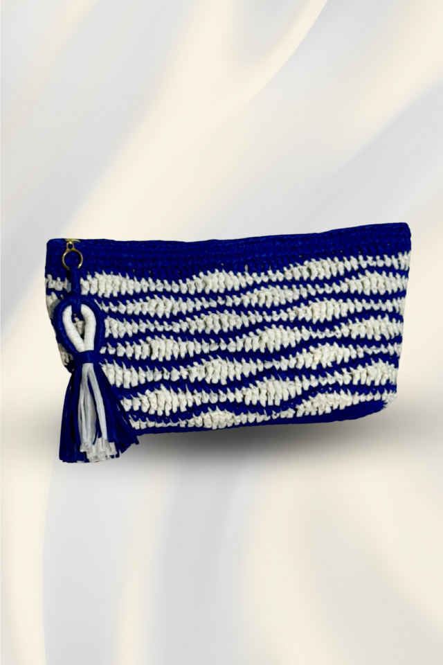 Dalga Clutch – Mavi&Beyaz
