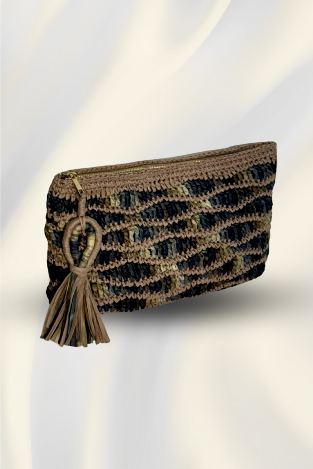Dalga Clutch – Bronz&Çok Renkli
