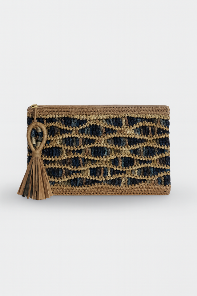 Dalga Clutch – Bronz&Çok Renkli