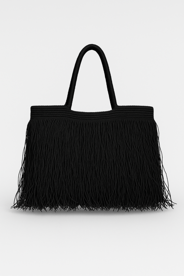 Püskül Tote – Siyah