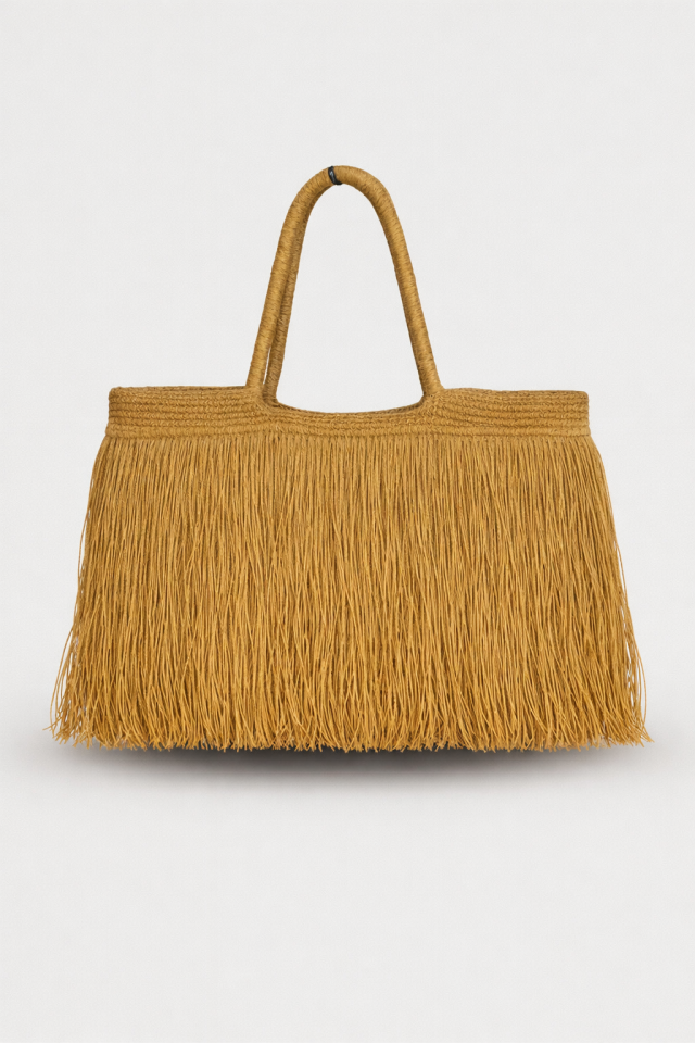 Püskül Tote – Kahverengi