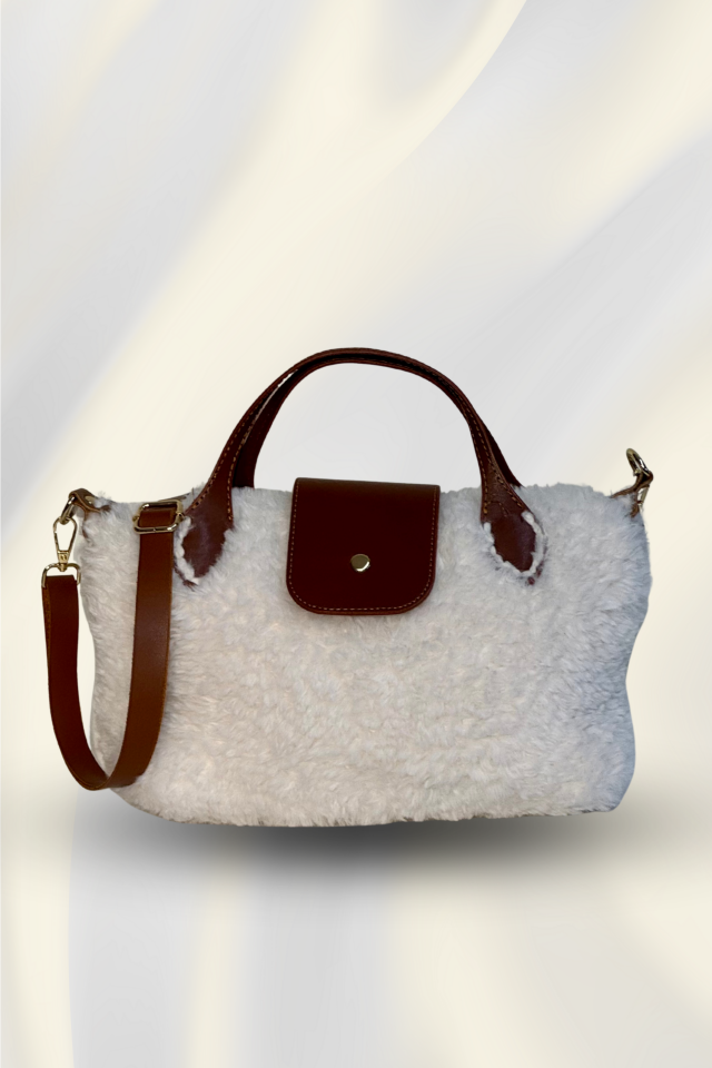 Kürk Çanta – Beyaz
