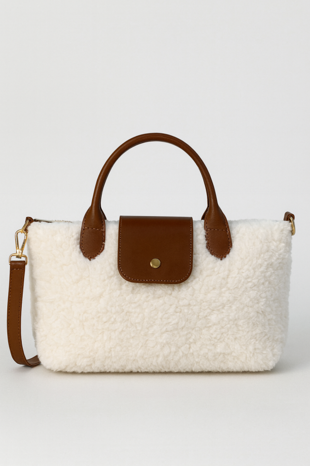 Kürk Çanta – Beyaz