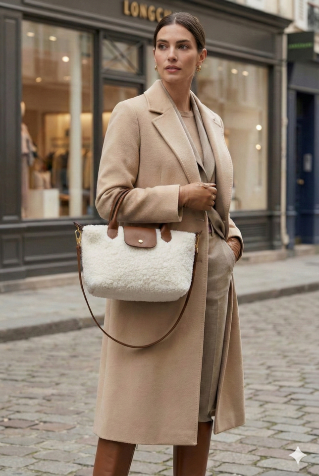 Kürk Çanta – Beyaz