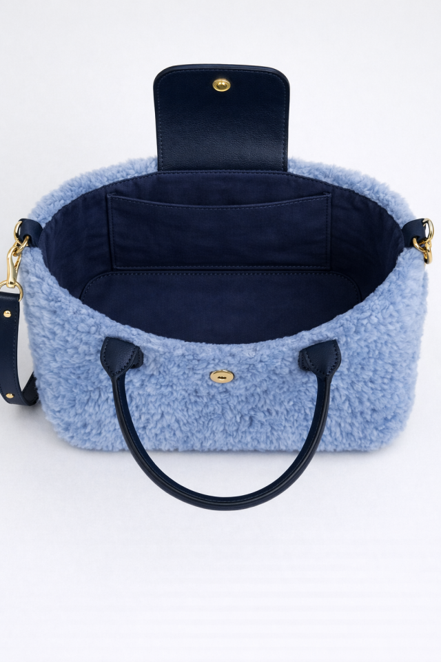 Kürk Çanta – Mavi