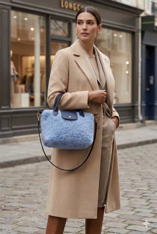 Kürk Çanta – Mavi