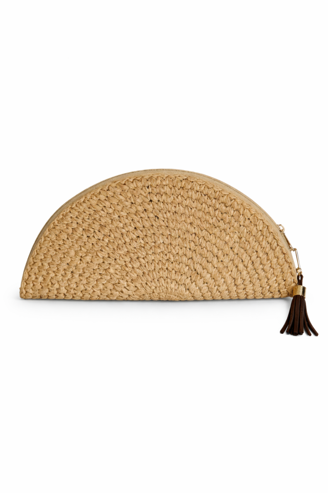 Doğal Hasır Clutch