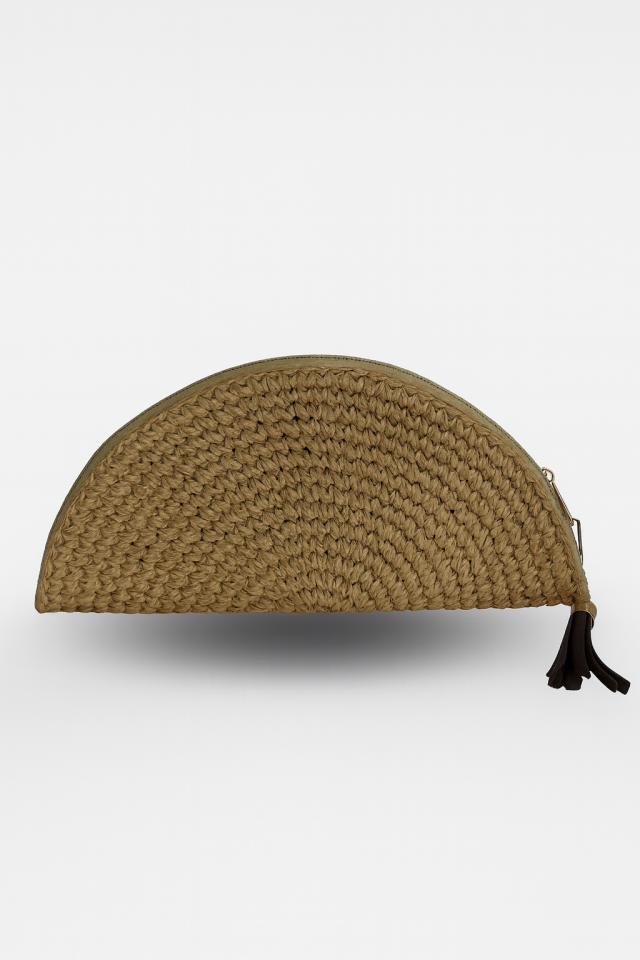 Doğal Hasır Clutch