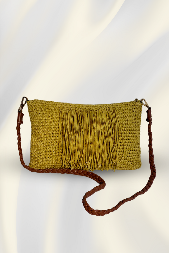 Püskül Zarafeti Çanta – Sarı