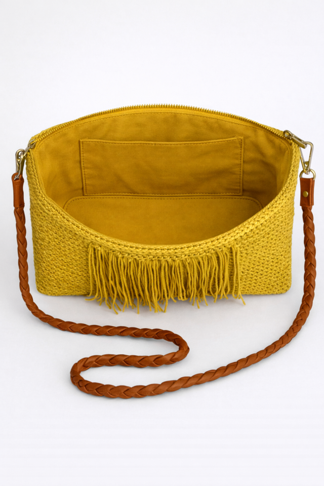 Püskül Zarafeti Çanta – Sarı