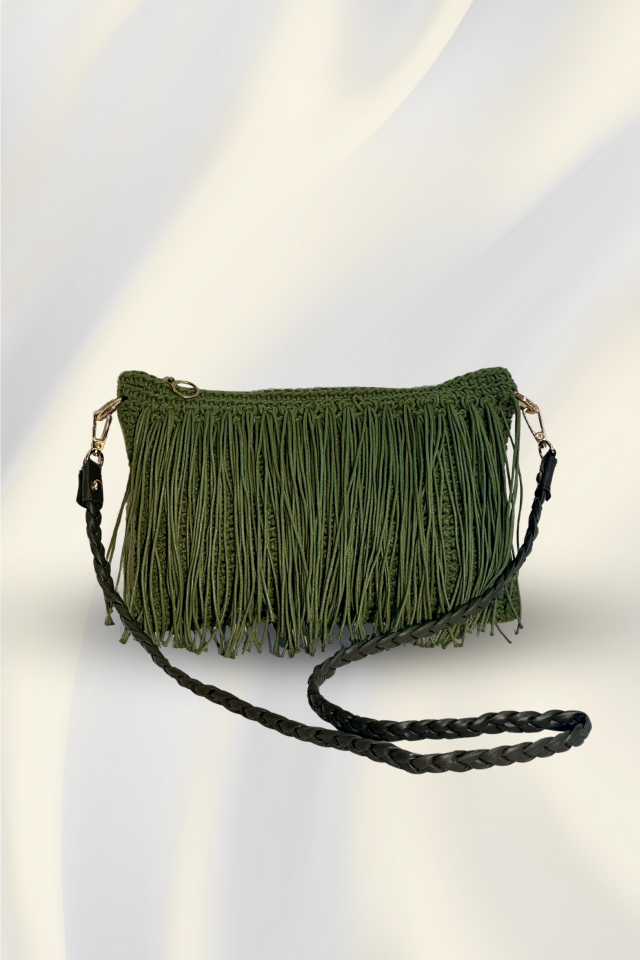 Püskül Zarafeti Çanta – Yeşil