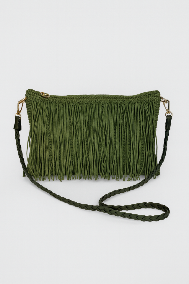 Püskül Zarafeti Çanta – Yeşil