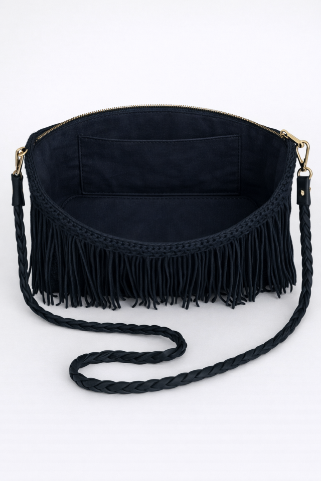 Püskül Zarafeti Çanta – Siyah