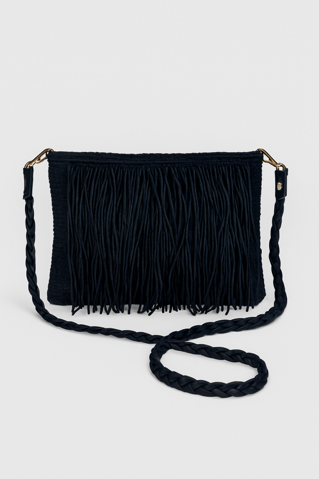 Püskül Zarafeti Çanta – Siyah