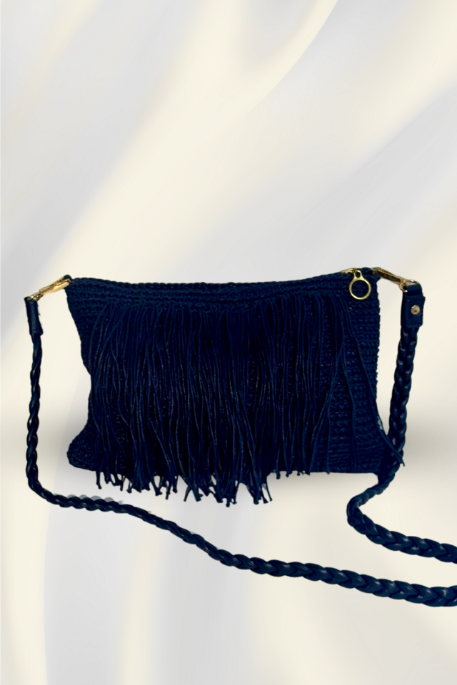 Püskül Zarafeti Çanta – Lacivert