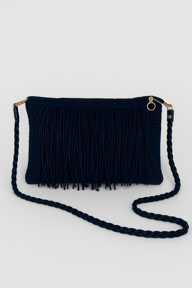 Püskül Zarafeti Çanta – Lacivert