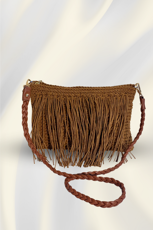 Püskül Zarafeti Çanta – Kahverengi