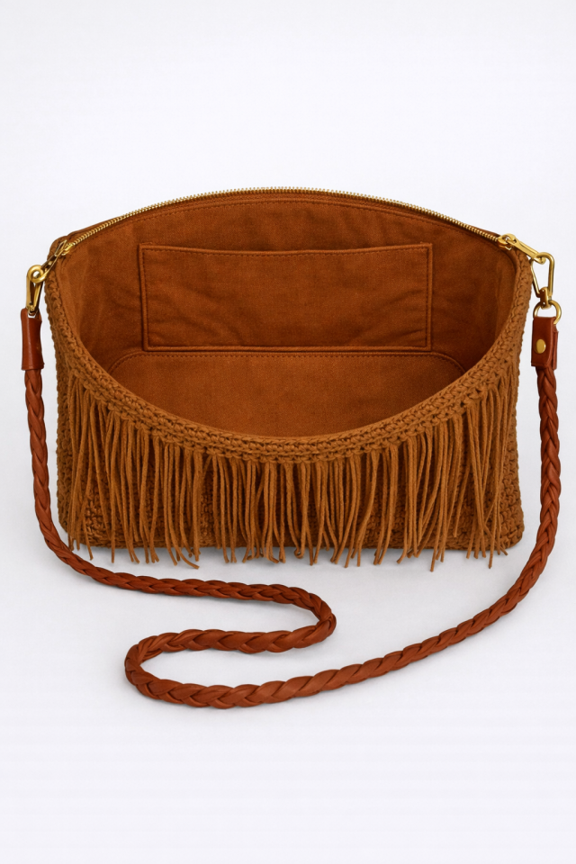 Püskül Zarafeti Çanta – Kahverengi