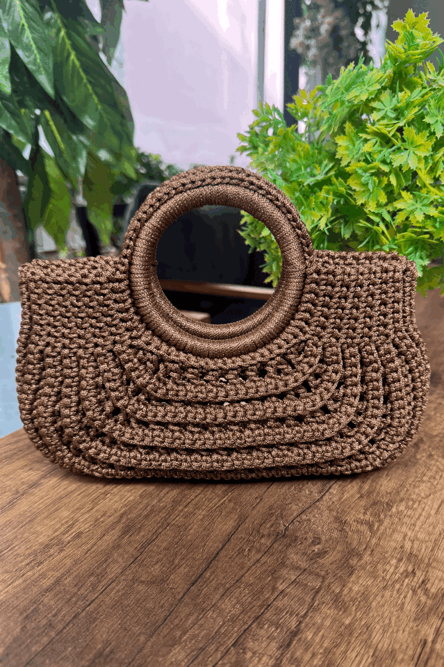 Mini Kleopatra Çanta – Zamansız Asaletin Modern Yansıması - Kahverengi