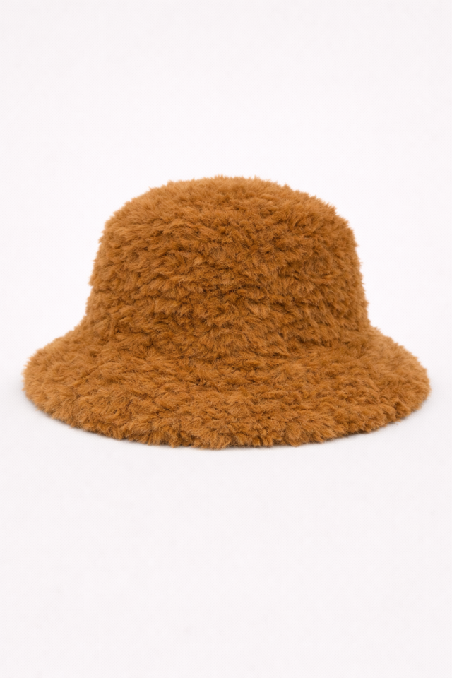 Yumuşak Kürk Şapka - Kahve