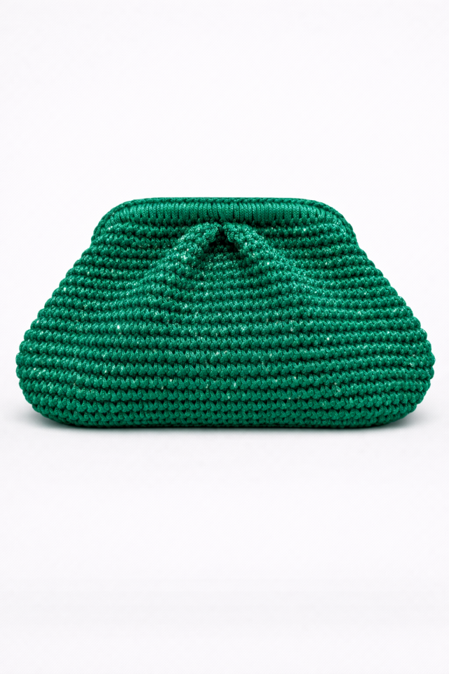 Büzgü El Çantası - Yeşil