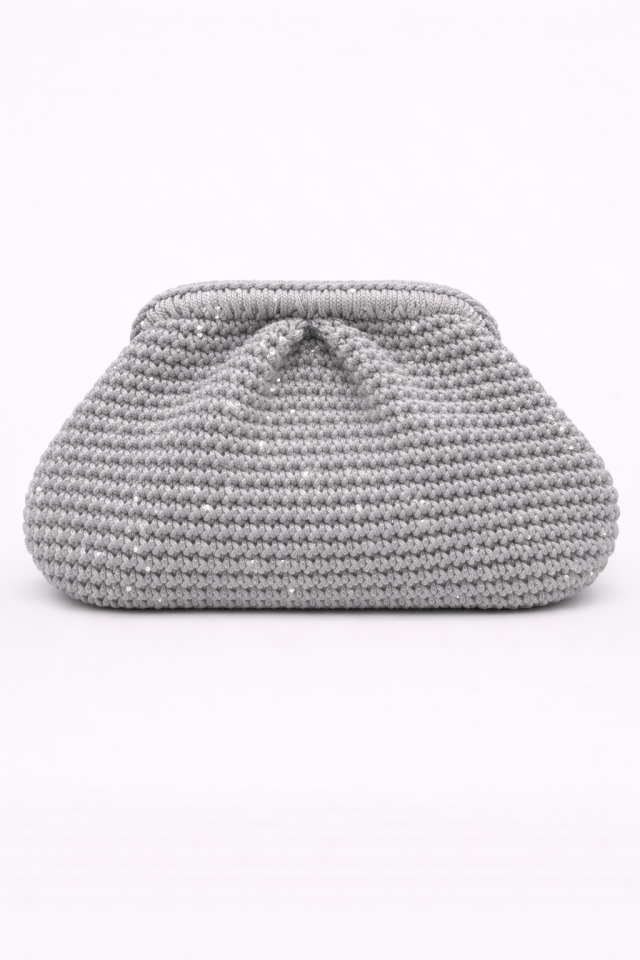 Büzgü El Çantası - Gri