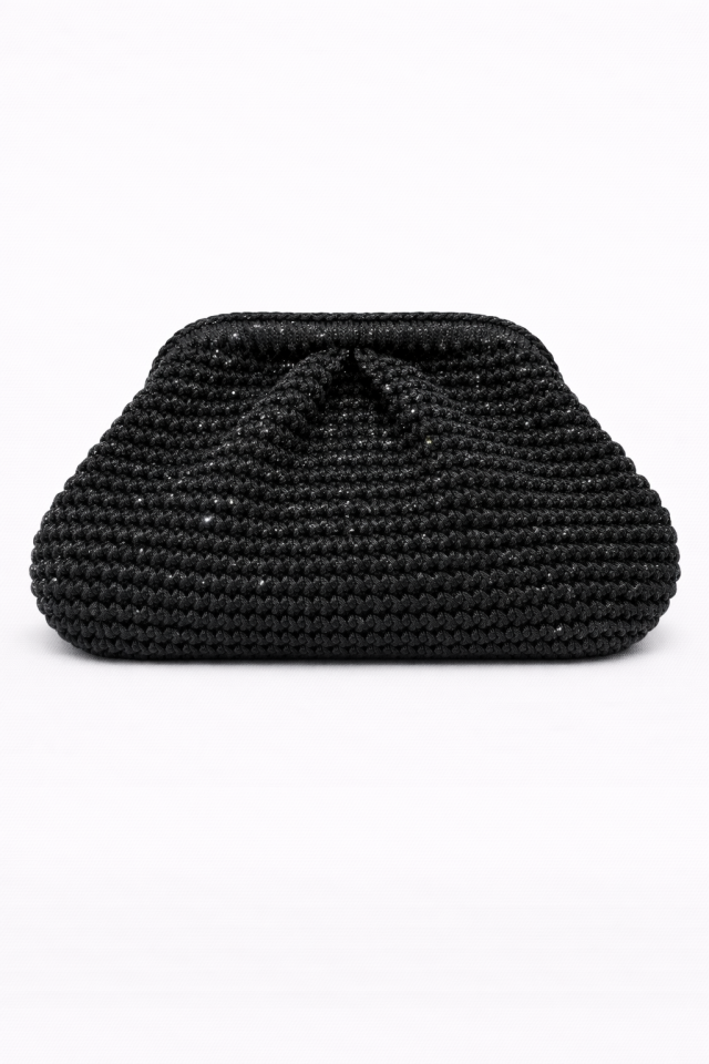 Büzgü El Çantası - Siyah