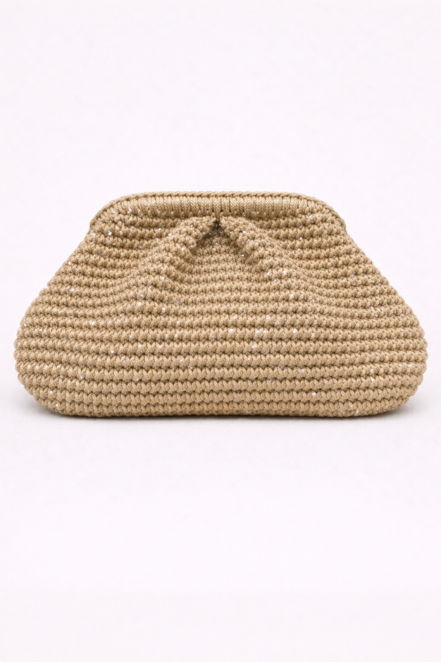 Büzgü El Çantası - Bej