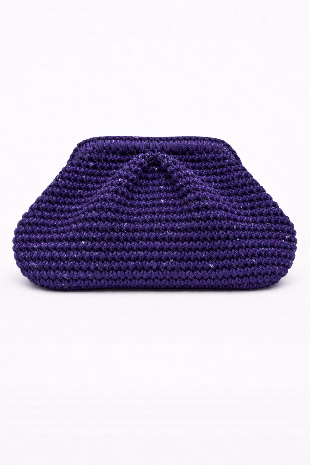 Büzgü El Çantası - Mor