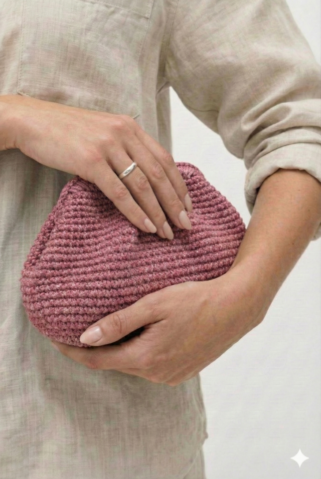 Büzgü El Çantası - Pembe