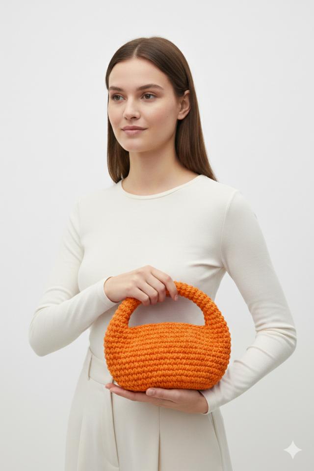 Yarım Ay El Çantası - Turuncu