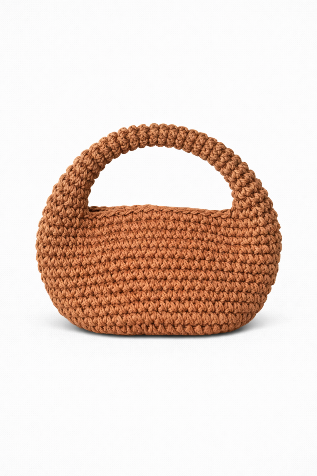 Yarım Ay El Çantası - Kahve