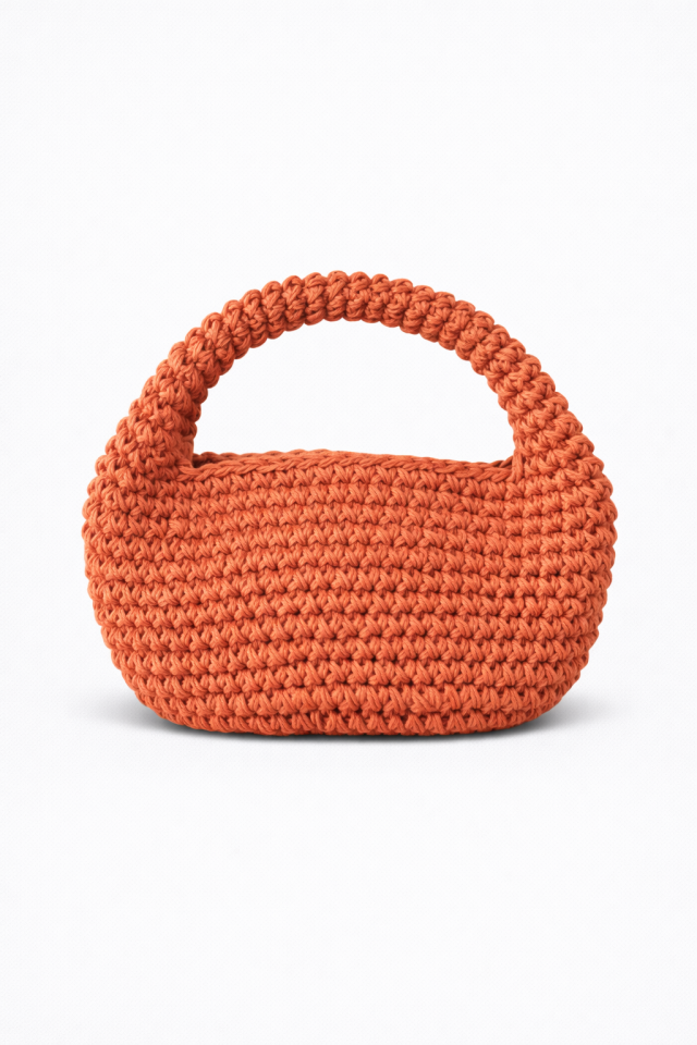 Yarım Ay El Çantası - Koyu Turuncu