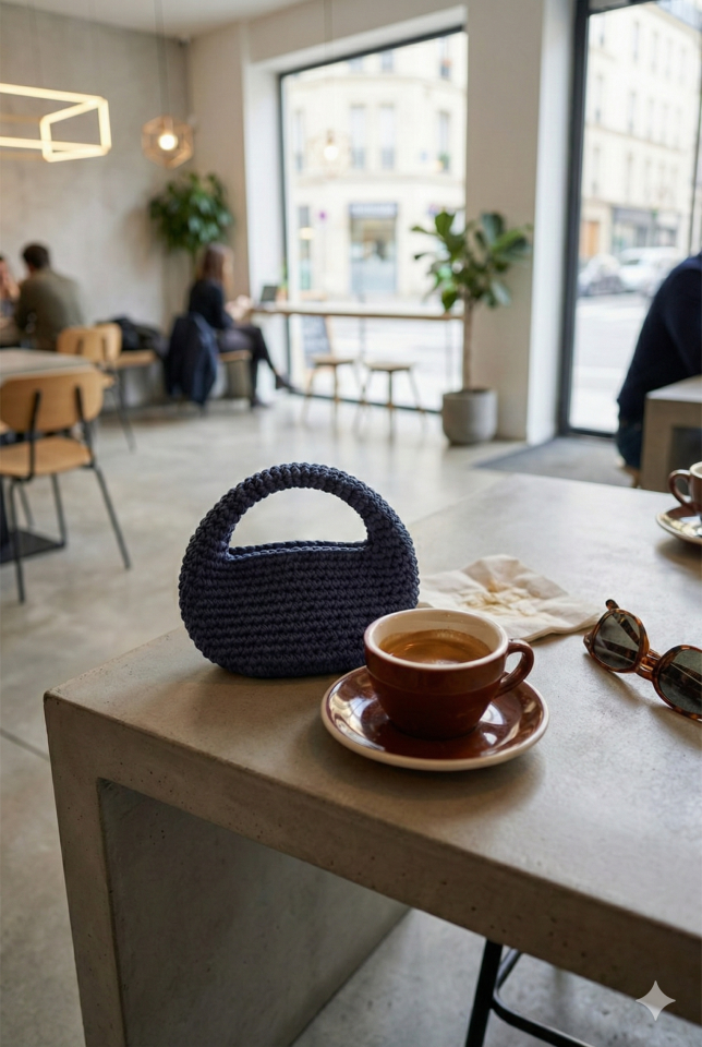 Yarım Ay El Çantası - Lacivert