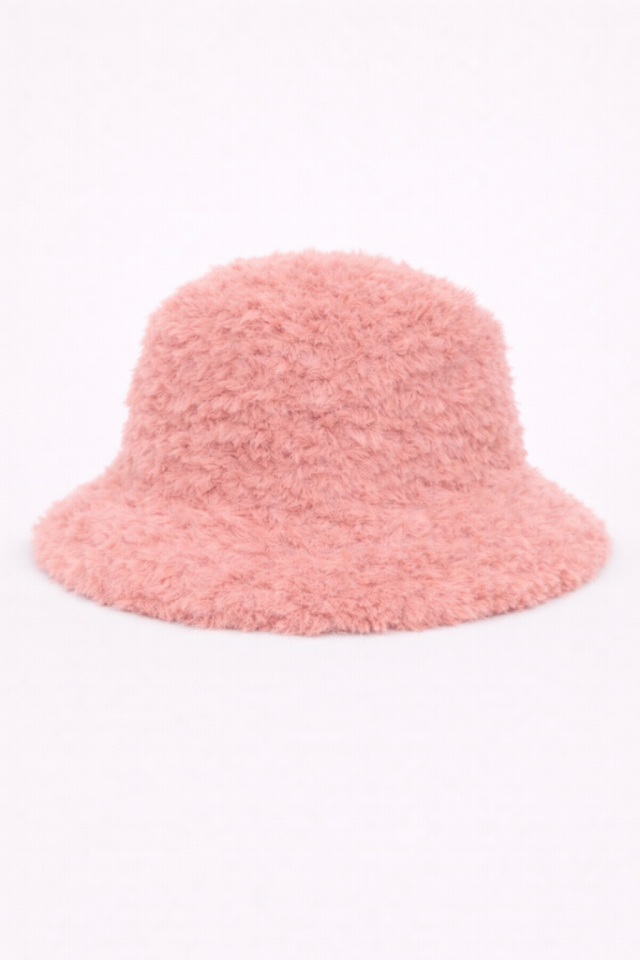 Yumuşak Kürk Şapka - Pembe