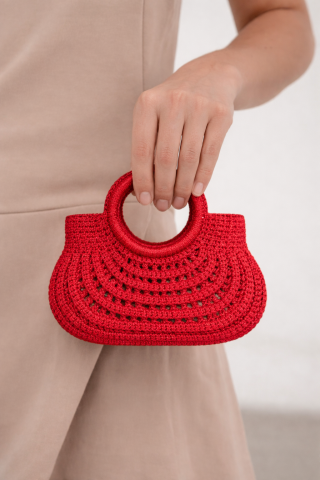 Mini Kleopatra Çanta - Kırmızı